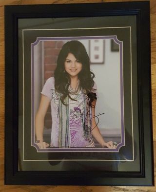 Selena Gomez Signed Autographed Photo Custom Framed Matted 8x10 Pc