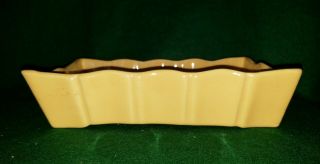 Vintage Bauer Usa Yellow Pottery Flower Pot Dish Tray.  8.  75 " X5.  "