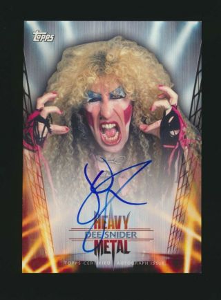 2013 Topps Heavy Metal Auto Dee Snider Autograph Auto Twisted Sister Signature