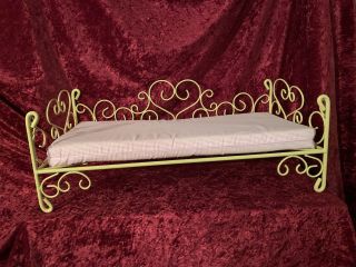 Yellow Metal Frame Day Bed With Og Mattress For 18” Og Or American Girl Doll