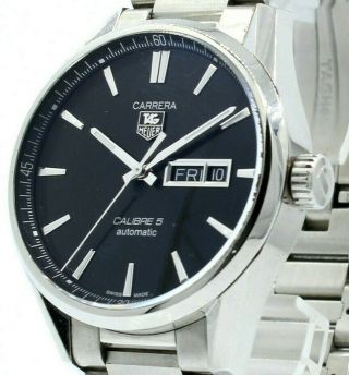 Tag Heuer Carrera War201a - 1 Calibre 5 Black Dial Auto Day Date 41mm Watch