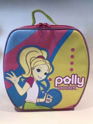Polly Pocket Storage Carrying Case For Dolls & Accessories Zip Up 2008 Mattel