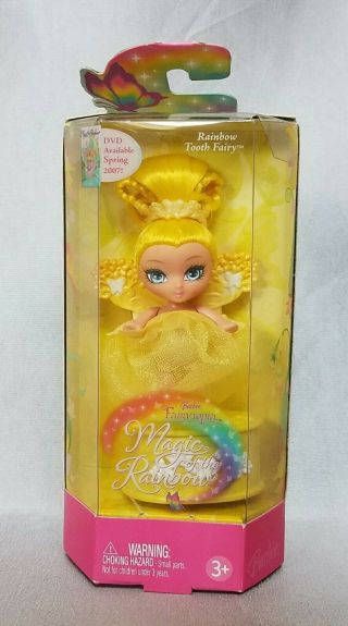 Magic Of The Rainbow Tooth Fairy Barbie Fairytopia 2006 Yellow Wings