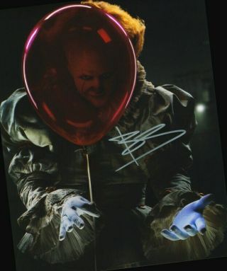 Bill Skarsgård Autographed 8x10 Photo Actor It Pennywise The Dancing Clown T
