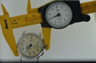 Vintage Lemania Chronograph Wrist Watch,  (omega 33.  3 Movement) Running Well