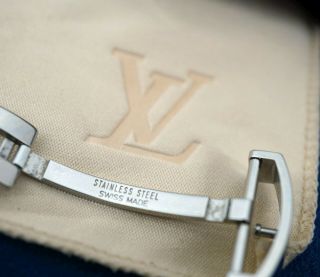 Louis Vuitton Tambour GMT Reveil Q1151 Automatic Men ' s Stainless Steel Watch 4
