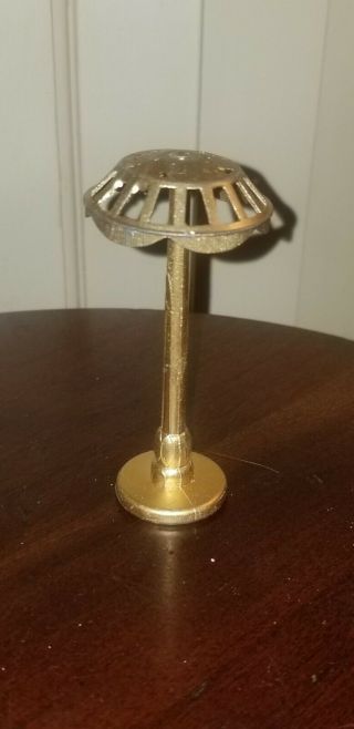 Vintage Tootsie Toy Dollhouse Miniature Gold Tone Metal Floor Lamp