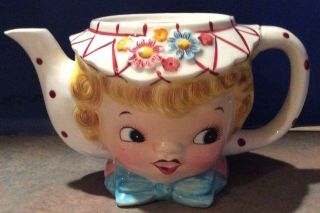 Vintage Lefton Miss Dainty Teapot - No Lid