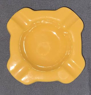 Vintage Bauer Pottery Plain Ware Ash Tray (yellow)