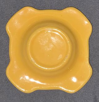Vintage Bauer Pottery Plain Ware Ash Tray (yellow) 2