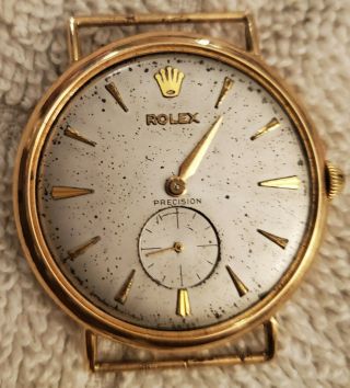 Authentic Vintage 18k Rose Gold Rolex Precision Ref 4399