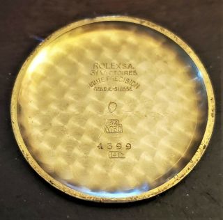 Authentic Vintage 18k Rose Gold ROLEX Precision Ref 4399 3