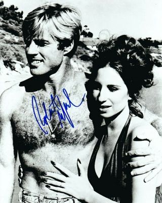 Robert Redford Signed The Way We Were 8x10 W/ Bare Chested Closeup At Beach