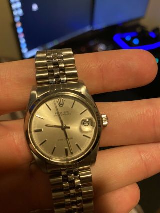 Rolex Oysterdate Precision 6466 Cal.  1125 Silver Dial Handing Winding