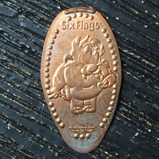 Six Flags Baby Taz Looney Tunes Smashed Pressed Elongated Penny P1338