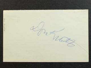 Don Knotts (1924 - 2006) (andy Griffith Show) Autograph 5 X 8 1/4 Album Page