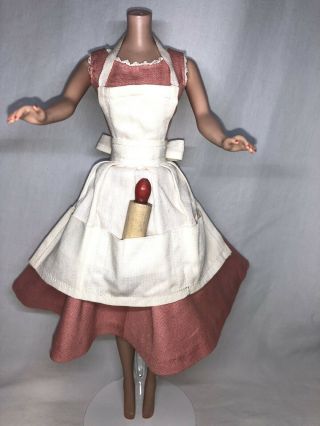 Vintage Barbie - Q Outfit 962 Mattel Bbq Barbie Dress And Apron With Rolling Pin