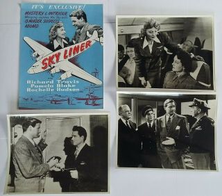 Sky Liner [1949] Exclusive Lippert Film Stills Richard Travis,  Pamela Blake