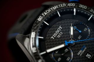 Tissot PRS 516 Men ' s Chronograph Watch Black PVD 4