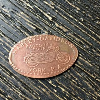 Harley Davidson Motorcycle Factory Tour Pressed Smashed Elongated Penny P8330