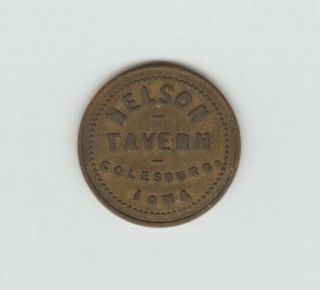 Colesburg Iowa Ia Trade Token.  Nelson Tavern.  Good For 5 Cent In Trade