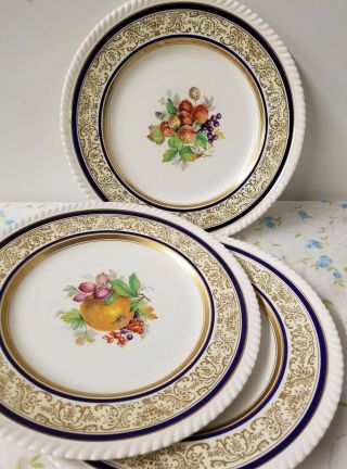 Vintage 3 Large Round Plates By Old English Johnson Bros Of England By 10 3/4 "