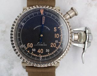 Vintage Leonidas Chronograph A Ritorno Italian Airforce Bomb Timer Wristwatch Nr