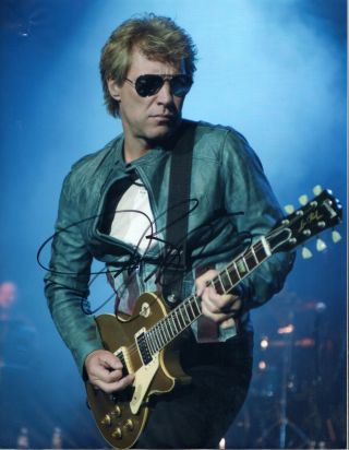 Jon Bon Jovi Autographed Photo Hand Signed With - Rock Star Singer - Guitar