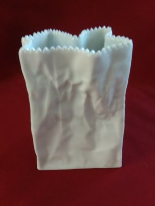 Vintage Rosenthal Studio Line Ceramic Paper Bag White 1980