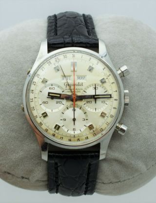 Wakmann Gigandet Triple - Date Chronograph Stainless Val 72c 1309 Fully Serviced