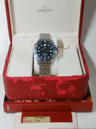 Massive Omega Seamaster Chronometer Blue Wave 2531.  80.  00 Mens Watch Box Papers