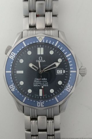 Massive Omega Seamaster Chronometer Blue Wave 2531.  80.  00 Mens Watch Box Papers 2