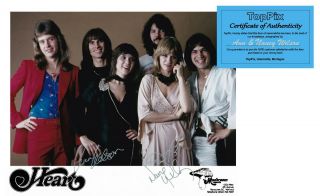 Early 8x10x Promo Photo Of Heart Signed By Ann & Nancy Wilson With