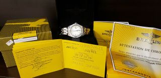 Breitling Galactic Cockpit A49350 Big Date 41mm Auto Watch Box & Papers - Nr