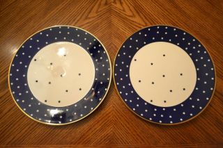 Set Of 2 Manifattura Di Laveno Richard Ginori Group Stars Dinner Plates 10 5/8 "