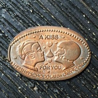 A Kiss For You Hershey Chocolate World Smashed Pressed Elongated Penny P1002
