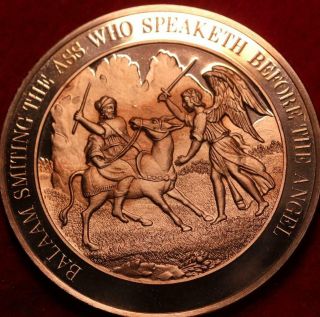 Uncirculated Balaam Spiting The Ass Who Speaketh Before The Angel Bronze Medal