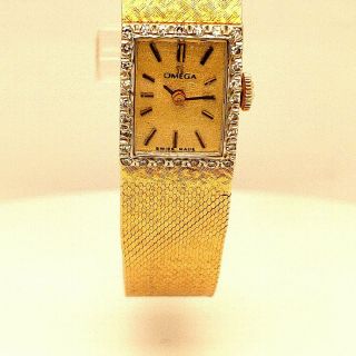 Vintage 14k Gold Omega Ladies Watch Solid Aprox 28.  5 Grams