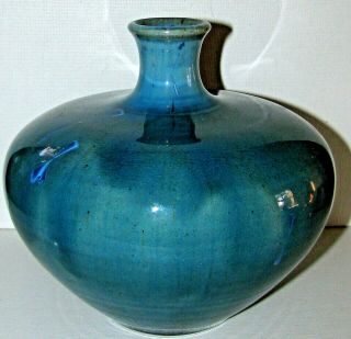 Signed Dover Studio Pottery Vase / Crystalline Glaze Em 2005
