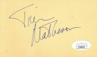 Tim Matheson Signed 3x5 Index Card Actor/lampoon 