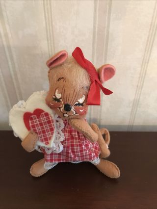 1995 Annalee Dolls 7” Sweetheart Girl Mouse 0340 - W/all Tags & Bag