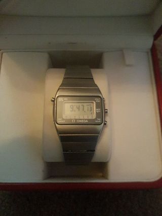 Omega Lcd Digital Vintage Watch With Omega Box