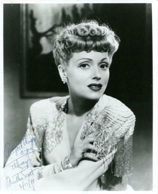 Martha Scott Autograph Actress The Ten Commandments Dallas Bionic Woman Signed