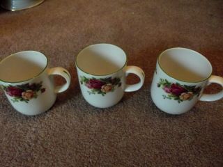 Set (3) Cups Mugs tea coffee 3 - 5/8 