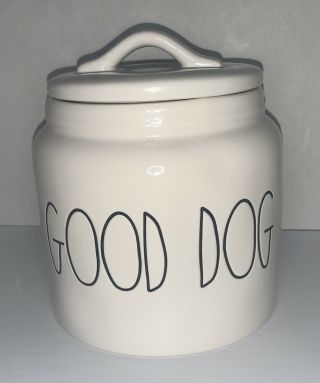 Rae Dunn Good Dog Treat Cookie Container Canister Jar White