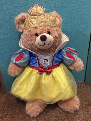 Build - A - Bear Disney Princess Snow White Dress Teddy Plush 15 " Stuffed Animal