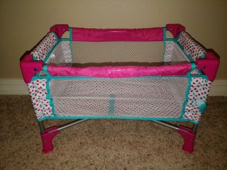 Collapsible Baby Doll Crib Pack N Play Pink