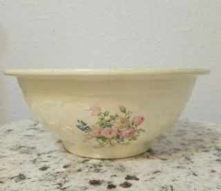 Vintage Hlc Fiestaware Mixing Bowl Floral Design Floral Embossing