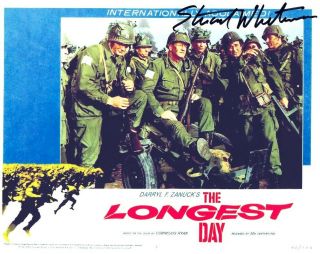 Stuart Whitman Signed The Longest Day 8x10 W/ John Wayne World War Ii Movie