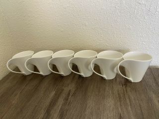 Villeroy & Boch Wave Caffe Set Of 6 Porcelain Coffee/tea Mugs (germany)
